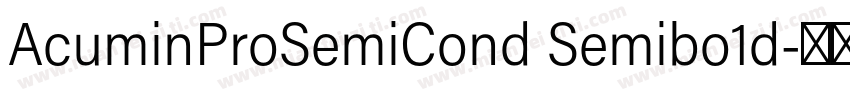 AcuminProSemiCond Semibo1d字体转换